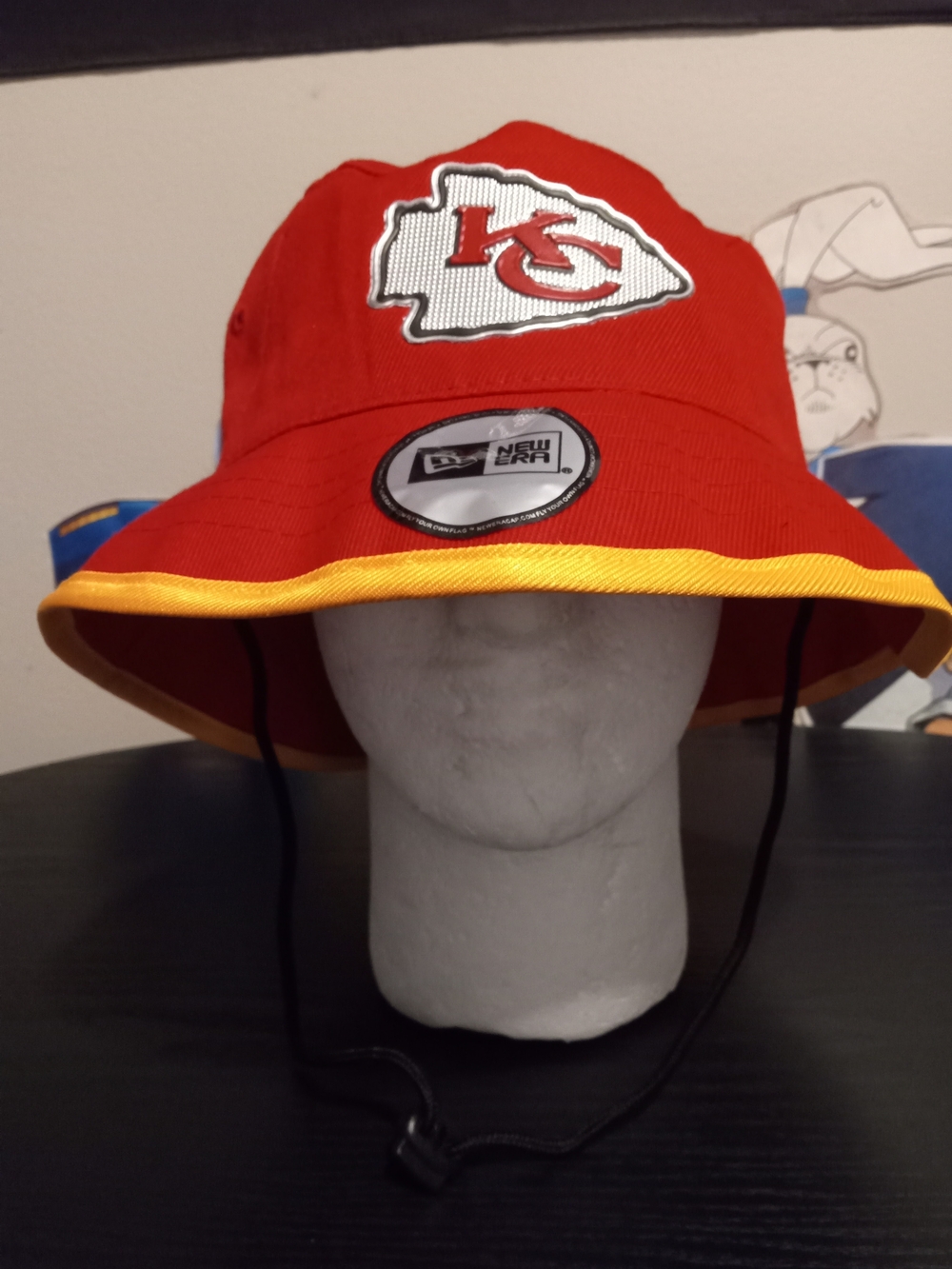 Official New Era NFL New Era Kansas City Chiefs Red Football Team Bucket Hat Cap